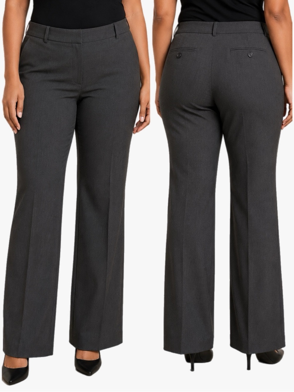 GAP Factory Favorite Trousers NWT Size 8R Charcoal Gray Career Dress Pants